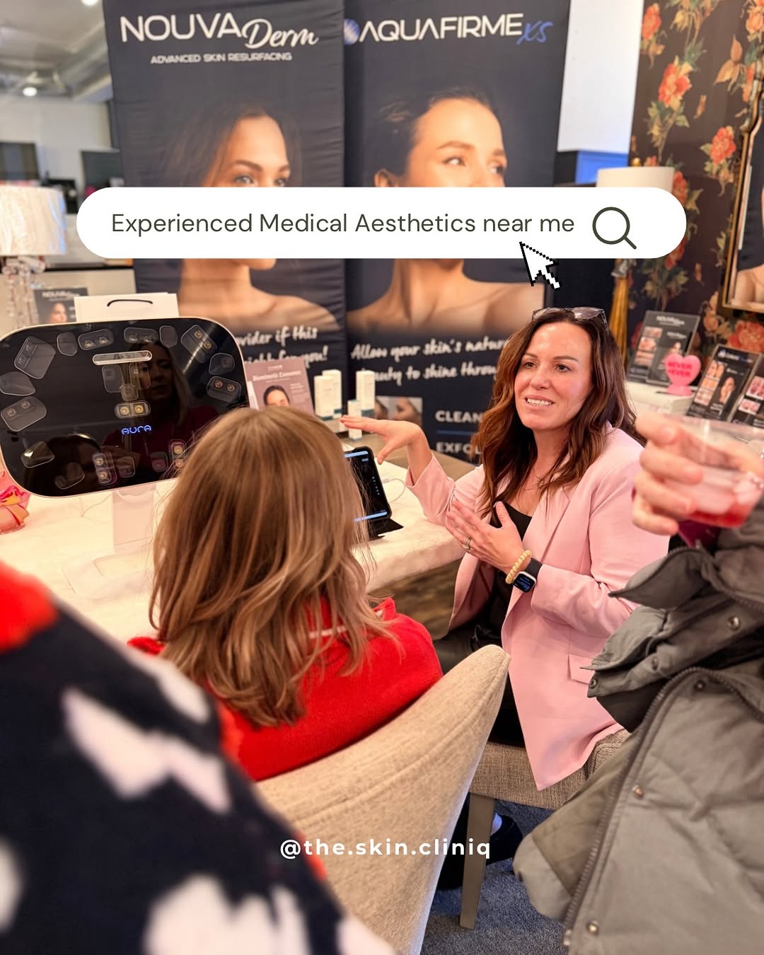 Nouvaderm and Aquafirme XS equipment display